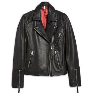 TOPSHOP REAL BLACK LEATHER JACKET